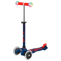 Trotinetă pentru copii cu trei roți Micro Mini Deluxe Magic LED (MMD149) 50 kg/ Navy