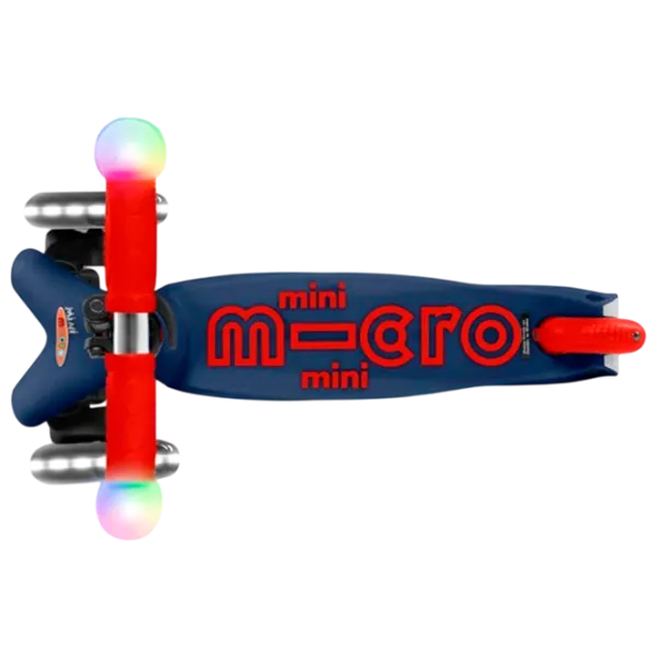 Trotinetă pentru copii cu trei roți Micro Mini Deluxe Magic LED (MMD149) 50 kg/ Navy photo 2