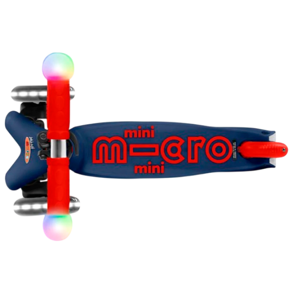 Trotinetă pentru copii cu trei roți Micro Mini Deluxe Magic LED (MMD149) 50 kg/ Navy photo 2