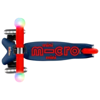 Trotinetă pentru copii cu trei roți Micro Mini Deluxe Magic LED (MMD149) 50 kg/ Navy photo 2