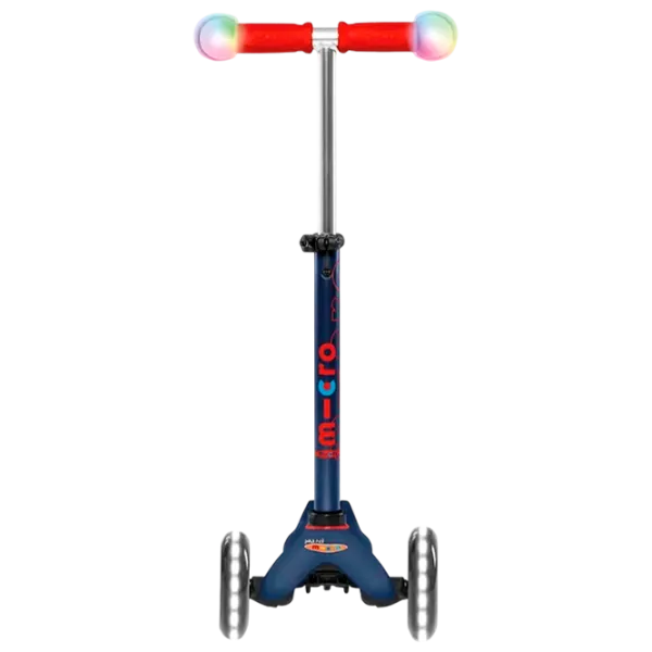 Trotinetă pentru copii cu trei roți Micro Mini Deluxe Magic LED (MMD149) 50 kg/ Navy photo 4