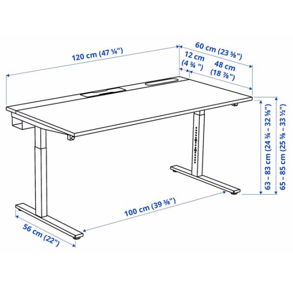 Офисный стол Ikea Mittzon ДСП/ Дуб Сонома photo 10