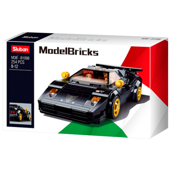 Constructor Sluban Italian sports car Mașină/ Black photo 1 Constructor Sluban Italian sports car Mașină/ Black photo 1