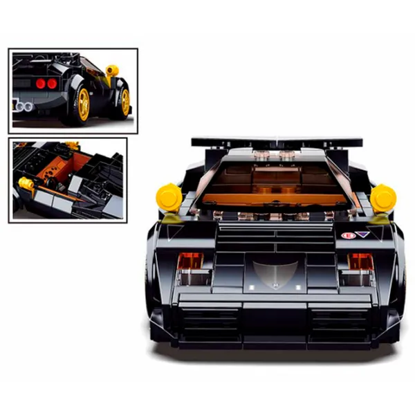 Constructor Sluban Italian sports car Mașină/ Black photo 6 Constructor Sluban Italian sports car Mașină/ Black photo 6