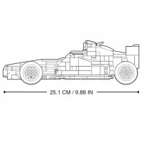 Конструктор с радиоуправлением Sluban Automobil F1 Автомобиль/ Синий photo 2
