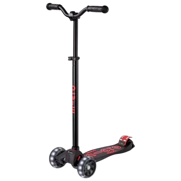 Детский трёхколёсный самокат Micro Maxi Deluxe Pro LED (MMD136) 50 кг/ Красный photo 1