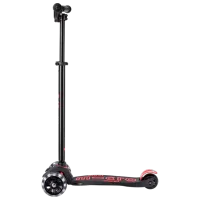 Trotinetă pentru copii cu trei roți Micro Maxi Deluxe Pro LED (MMD136) 50 kg/ Red photo 3