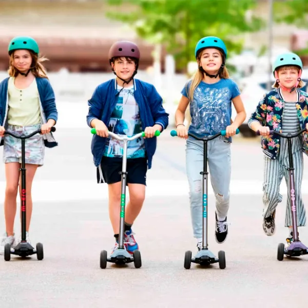 Детский трёхколёсный самокат Micro Maxi Deluxe Pro LED (MMD136) 50 кг/ Красный photo 6