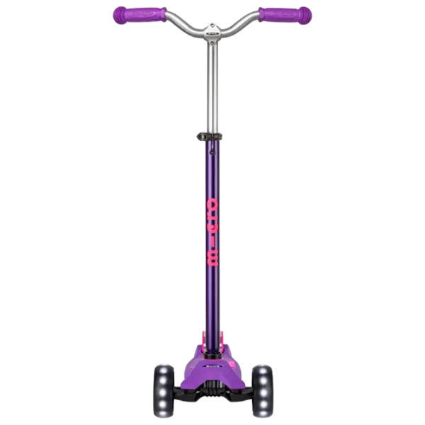 Детский трёхколёсный самокат Micro Maxi Deluxe Pro LED (MMD043) 50 кг/ Фиолетово-розовый photo 2