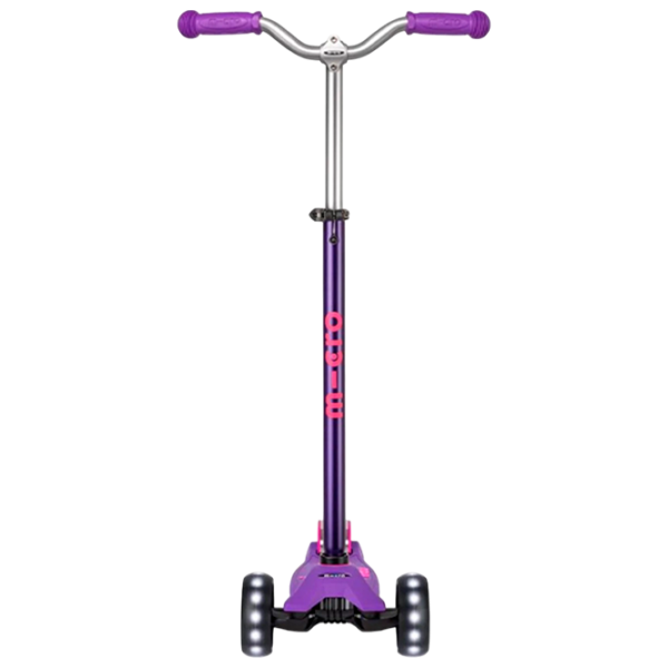 Детский трёхколёсный самокат Micro Maxi Deluxe Pro LED (MMD043) 50 кг/ Фиолетово-розовый photo 2