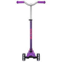 Trotinetă pentru copii cu trei roți Micro Maxi Deluxe Pro LED (MMD043) 50 kg/ Purple Pink photo 2