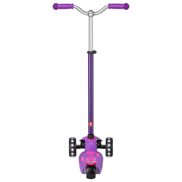 Детский трёхколёсный самокат Micro Maxi Deluxe Pro LED (MMD043) 50 кг/ Фиолетово-розовый photo 4