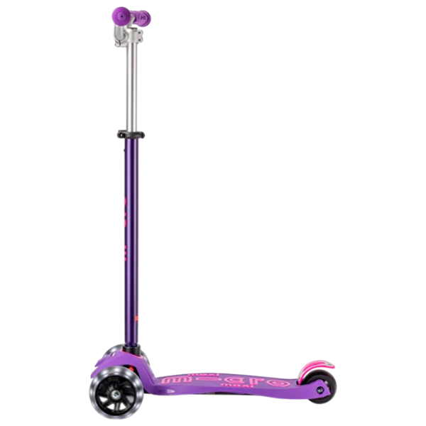 Детский трёхколёсный самокат Micro Maxi Deluxe Pro LED (MMD043) 50 кг/ Фиолетово-розовый photo 5