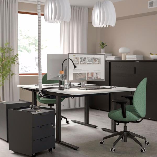 Masă de birou Ikea Mittzon MDF/ Black photo 6