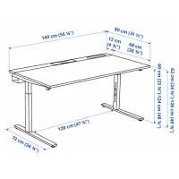 Офисный стол Ikea Mittzon МДФ/ Черный photo 8