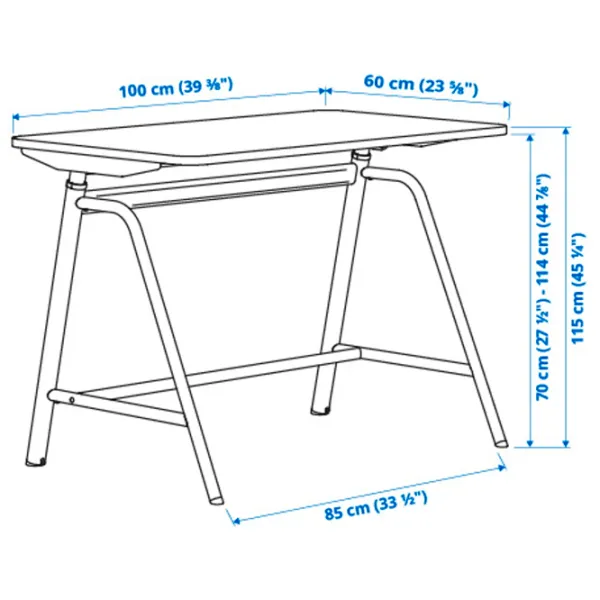 Masă de birou Ikea Gladhojden PAL/ White photo 8