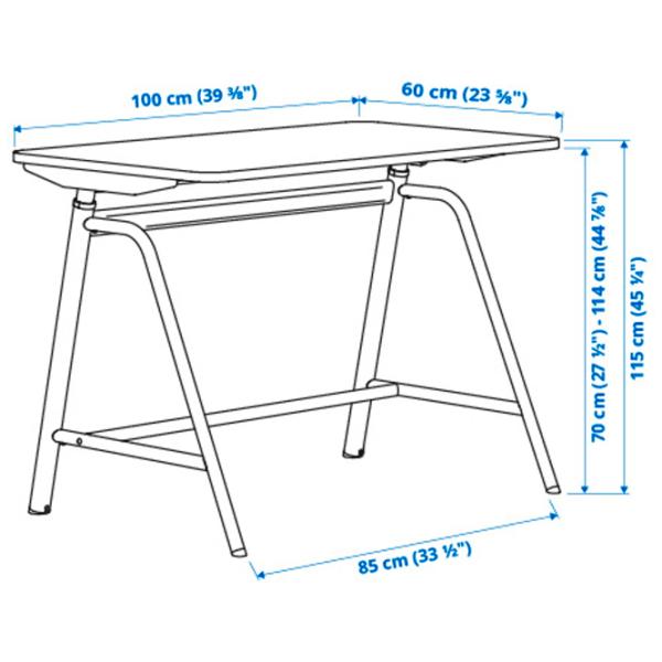 Masă de birou Ikea Gladhojden PAL/ White photo 8