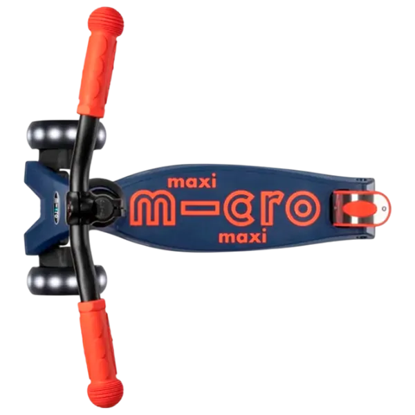 Детский трёхколёсный самокат Micro Maxi Deluxe Pro LED (MMD044) 50 кг/ Красно-флотский photo 2