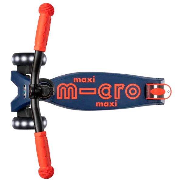 Детский трёхколёсный самокат Micro Maxi Deluxe Pro LED (MMD044) 50 кг/ Красно-флотский photo 2