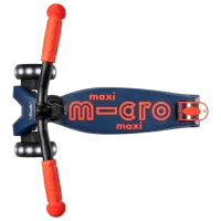 Trotinetă pentru copii cu trei roți Micro Maxi Deluxe Pro LED (MMD044) 50 kg/ Navy Red photo 2