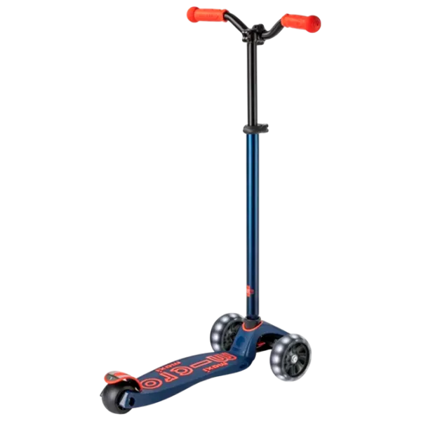 Детский трёхколёсный самокат Micro Maxi Deluxe Pro LED (MMD044) 50 кг/ Красно-флотский photo 3