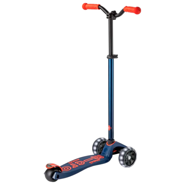 Детский трёхколёсный самокат Micro Maxi Deluxe Pro LED (MMD044) 50 кг/ Красно-флотский photo 3