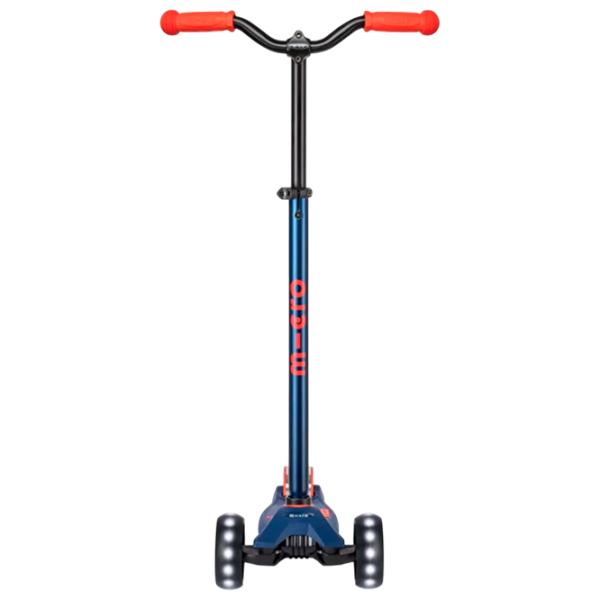 Детский трёхколёсный самокат Micro Maxi Deluxe Pro LED (MMD044) 50 кг/ Красно-флотский photo 4
