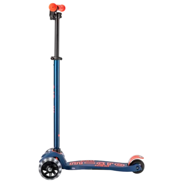 Детский трёхколёсный самокат Micro Maxi Deluxe Pro LED (MMD044) 50 кг/ Красно-флотский photo 5