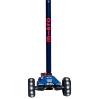 Trotinetă pentru copii cu trei roți Micro Maxi Deluxe Pro LED (MMD044) 50 kg/ Navy Red photo 6