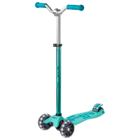 Trotinetă pentru copii cu trei roți Micro Maxi Deluxe Pro LED (MMD042) 50 kg/ Vibrant Blue