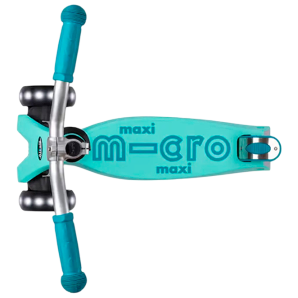 Детский трёхколёсный самокат Micro Maxi Deluxe Pro LED (MMD042) 50 кг/ Ярко синий photo 2