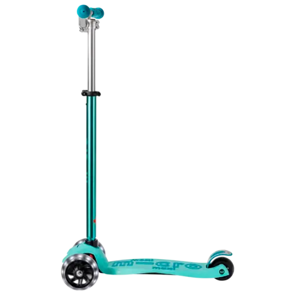 Детский трёхколёсный самокат Micro Maxi Deluxe Pro LED (MMD042) 50 кг/ Ярко синий photo 4