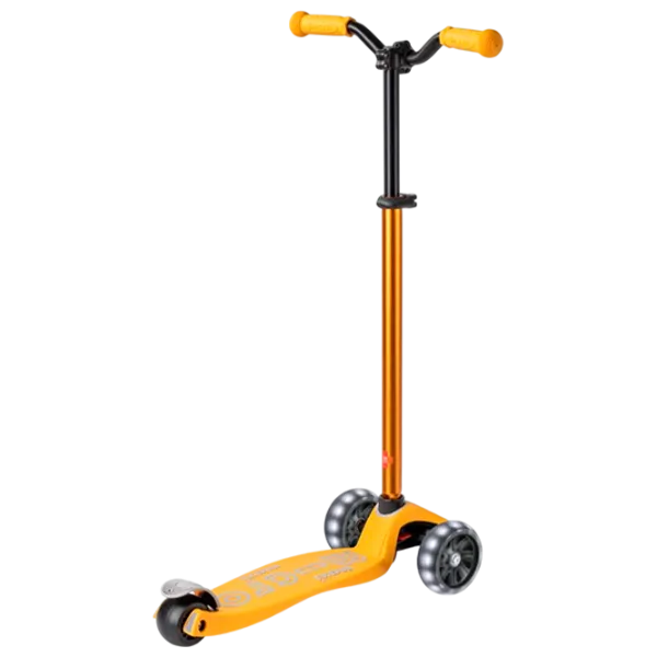 Детский трёхколёсный самокат Micro Maxi Deluxe Pro LED (MMD041) 50 кг/ Солнечный желтый photo 3