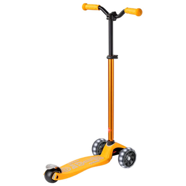 Детский трёхколёсный самокат Micro Maxi Deluxe Pro LED (MMD041) 50 кг/ Солнечный желтый photo 3