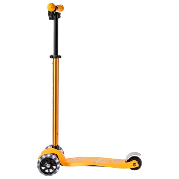 Детский трёхколёсный самокат Micro Maxi Deluxe Pro LED (MMD041) 50 кг/ Солнечный желтый photo 5