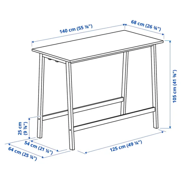 Masă de birou Ikea Mittzon PAL/ White photo 3