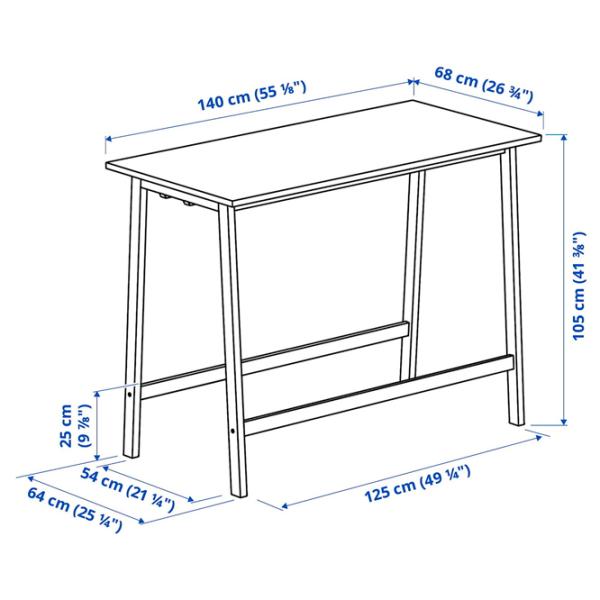 Masă de birou Ikea Mittzon PAL/ White photo 3