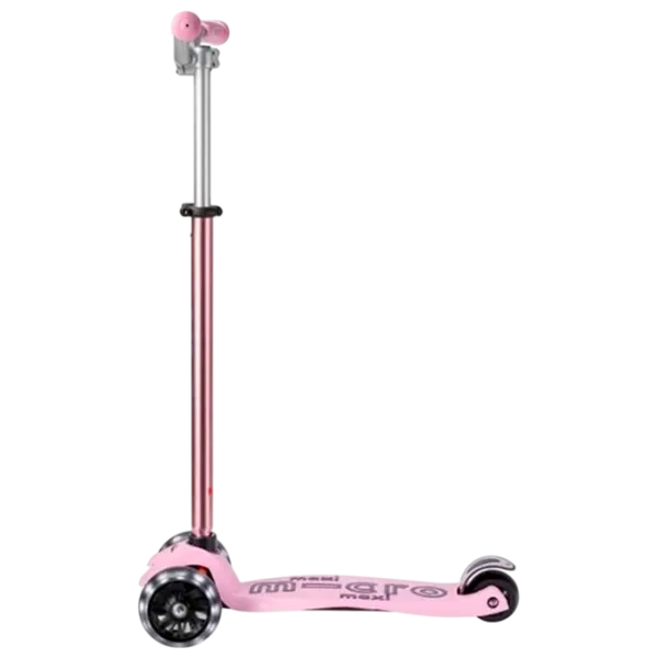 Детский трёхколёсный самокат Micro Maxi Deluxe Pro LED (MMD135) 50 кг/ Роза photo 2