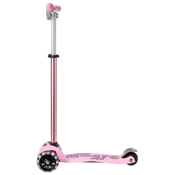Детский трёхколёсный самокат Micro Maxi Deluxe Pro LED (MMD135) 50 кг/ Роза photo 2