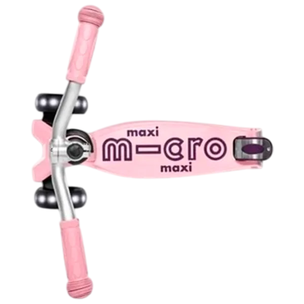 Детский трёхколёсный самокат Micro Maxi Deluxe Pro LED (MMD135) 50 кг/ Роза photo 4