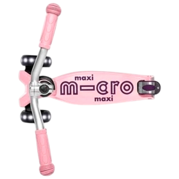 Детский трёхколёсный самокат Micro Maxi Deluxe Pro LED (MMD135) 50 кг/ Роза photo 4