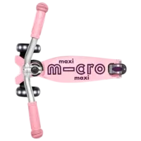 Trotinetă pentru copii cu trei roți Micro Maxi Deluxe Pro LED (MMD135) 50 kg/ Rose photo 4