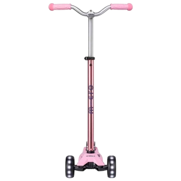 Детский трёхколёсный самокат Micro Maxi Deluxe Pro LED (MMD135) 50 кг/ Роза photo 5