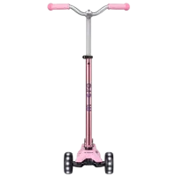 Trotinetă pentru copii cu trei roți Micro Maxi Deluxe Pro LED (MMD135) 50 kg/ Rose photo 5
