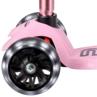 Trotinetă pentru copii cu trei roți Micro Maxi Deluxe Pro LED (MMD135) 50 kg/ Rose photo 6