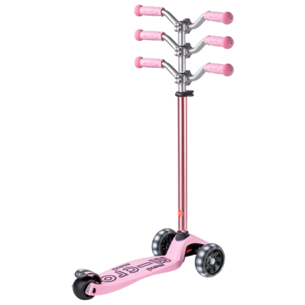 Детский трёхколёсный самокат Micro Maxi Deluxe Pro LED (MMD135) 50 кг/ Роза photo 7