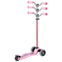 Trotinetă pentru copii cu trei roți Micro Maxi Deluxe Pro LED (MMD135) 50 kg/ Rose photo 7