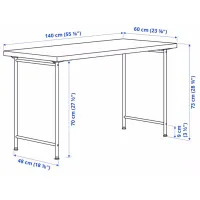 Офисный стол Ikea Lagkapten/Spand ДСП/ Дуб Сонома photo 5