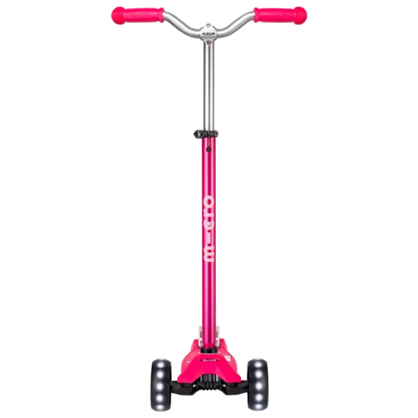 Детский трёхколёсный самокат Micro Maxi Deluxe Pro LED (MMD040) 50 кг/ Розовый photo 2