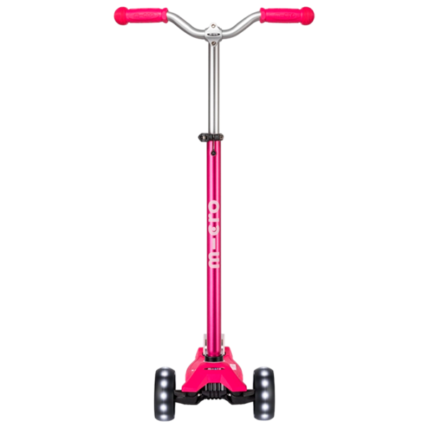 Детский трёхколёсный самокат Micro Maxi Deluxe Pro LED (MMD040) 50 кг/ Розовый photo 2